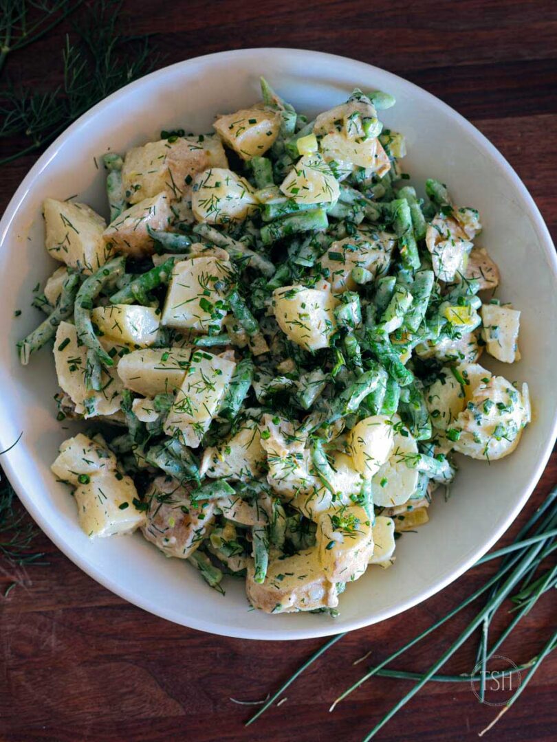 Image showcasing Potato and Green Bean Salad - The Seasonal Homestead