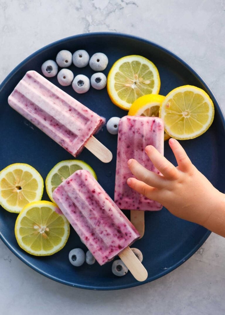 Easy Blueberry Lemon Popsicles